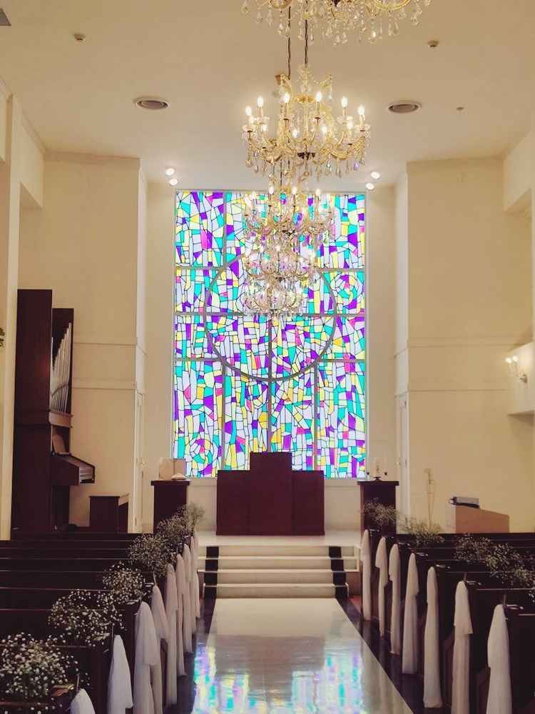 ほぼ装飾をしていない状態のチャペル。このままシンプルにも豪華に飾りつけてもGOODな空間。