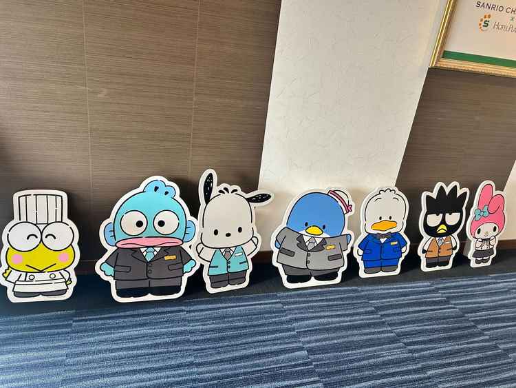 たまたまコラボしていたサンリオのキャラクタールームの近くがとてもかわいい飾り立てになっていました。