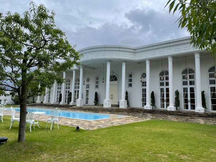 披露宴会場外観。