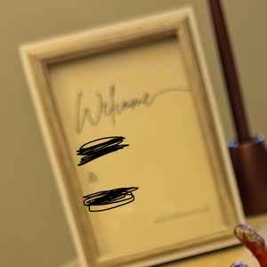 2人の名前が入ったウェルカムボードを何種類も用意してもらいました。