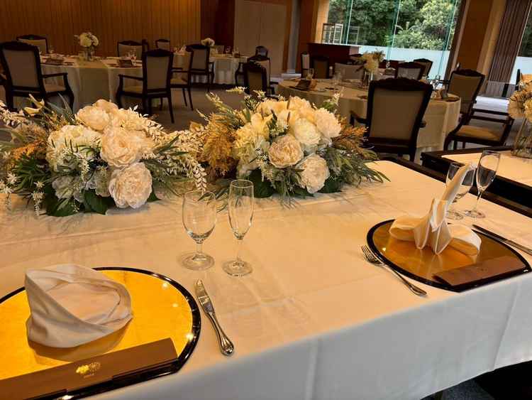 【会場：欅】新郎新婦の卓からの眺め