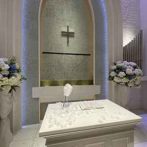 フェザーシャワー後。羽が舞う演出は想像以上に魅力的だった。