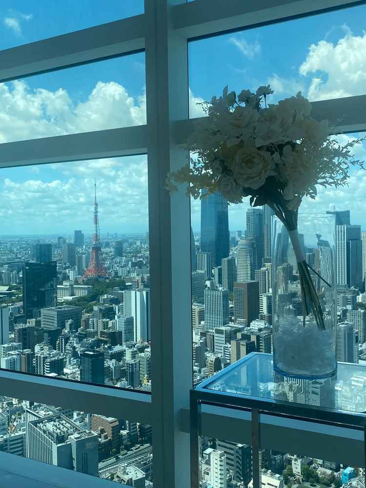 挙式会場からも東京タワー見れる