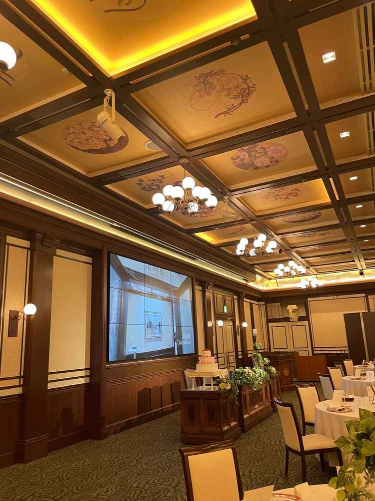 披露宴会場。大正レトロで可愛い