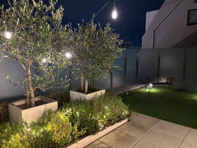 披露宴会場についているテラス