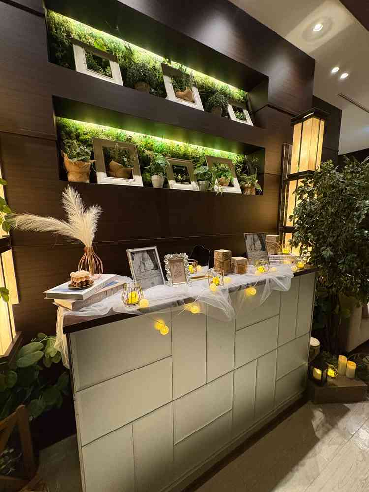 1フロアの入り口。こちらの装飾はついてくる。こだわりたい方は全て最初から作ることもできるとのこと。