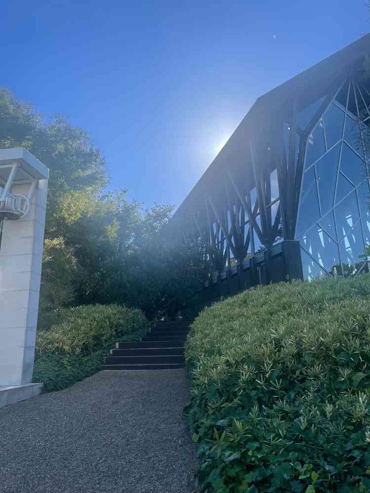 森のチャペルから出たところ。ここでフラワーシャーがある。雨が降ったら悲しいが晴れたらサイコー！！