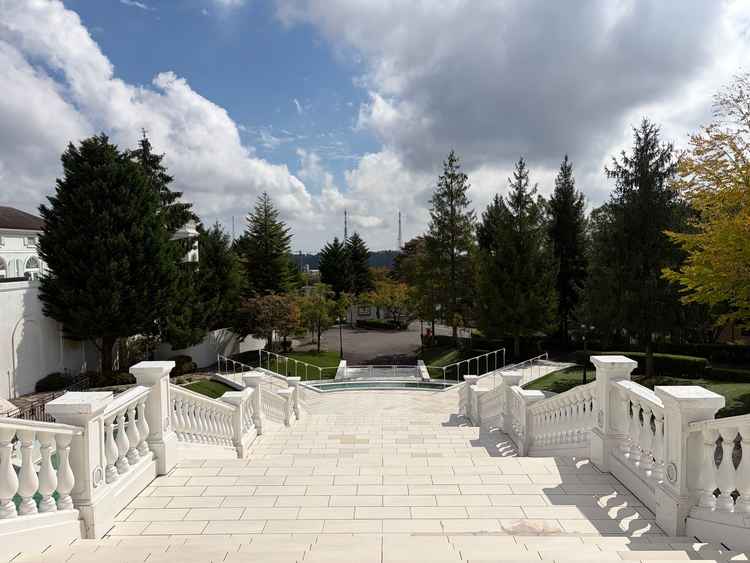 階段からみた景色