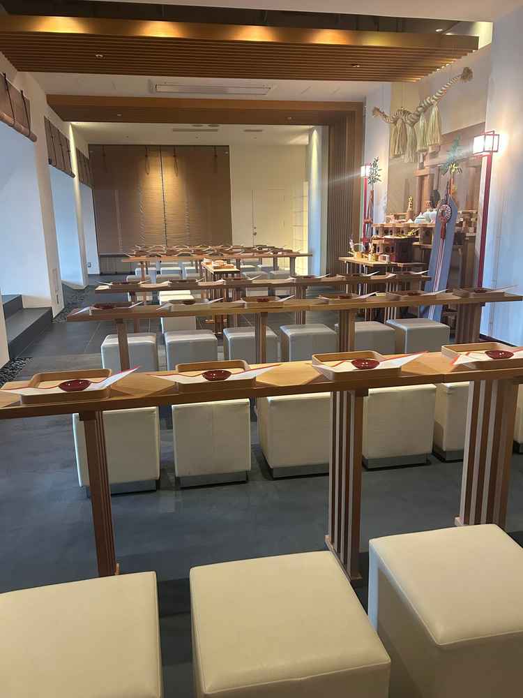 あまり見ない仏前式が出来るような場所