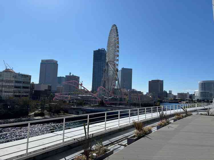 2枚目写真のテラスに出た時の風景です。