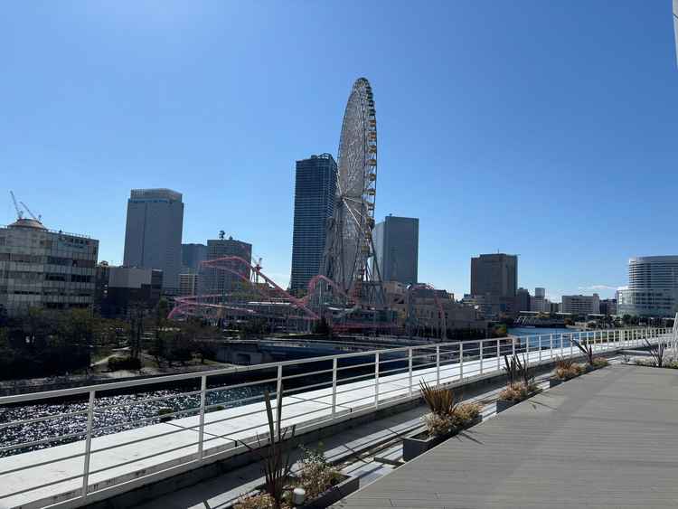 2枚目写真のテラスに出た時の風景です。