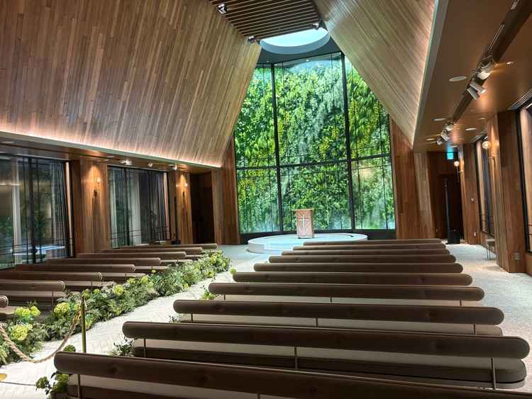 ゲスト側から見たチャペル