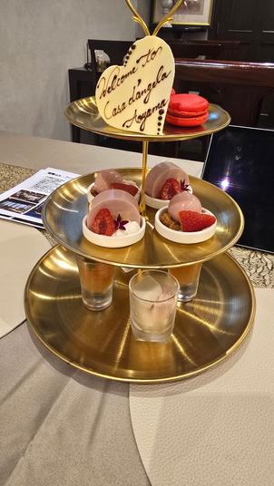試食したスイーツ。味も見た目も楽しめるものでした。