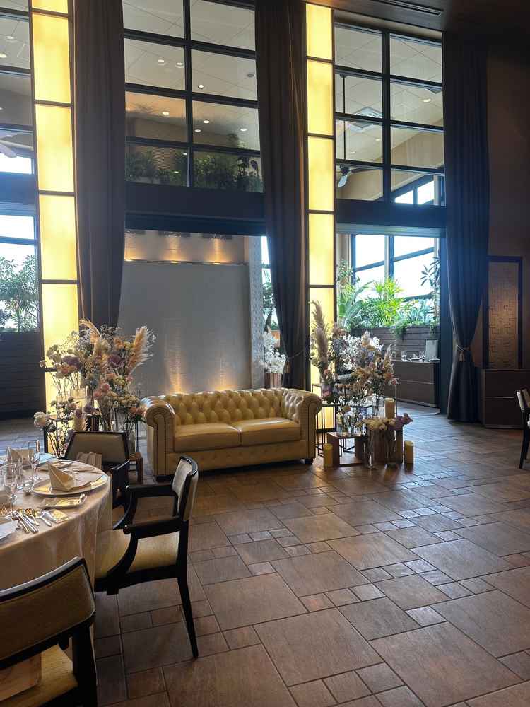 ゼフィールテイストの会場。緑や自然を感じる会場が素敵でした。