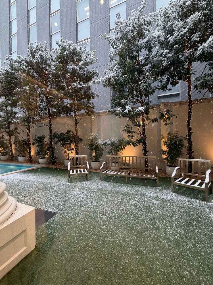 披露宴開場会場から出れる庭とプールは広くて想像が膨らみました。