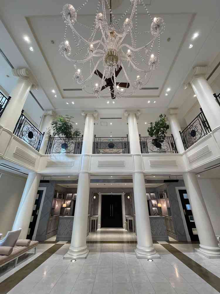 入ってすぐの景色です。この空間を貸し切れるのはとても素敵だと思いました。