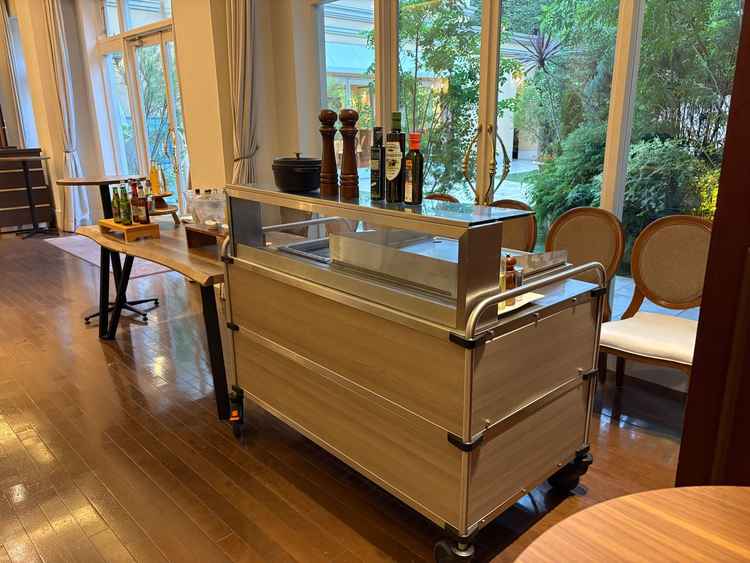 ウェルカムスペース。ゲストの時間を持て余すことなく楽しめそうでよかったです。