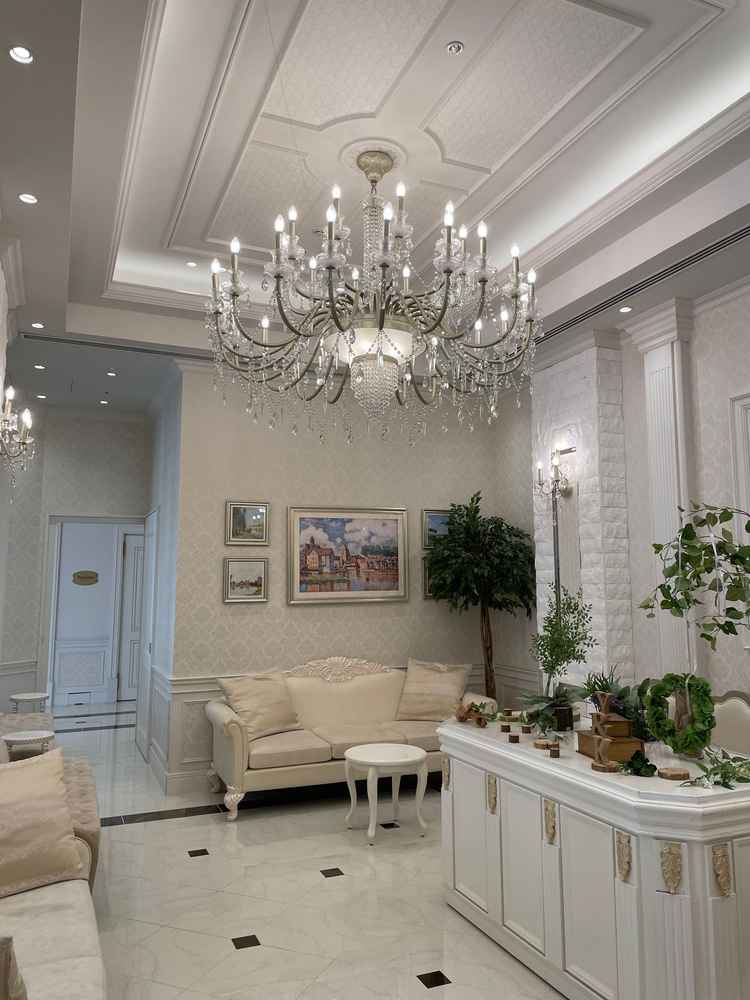 披露宴会場に行くまでの待合場所。可愛らしい雰囲気。