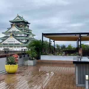 屋上から見る大阪城