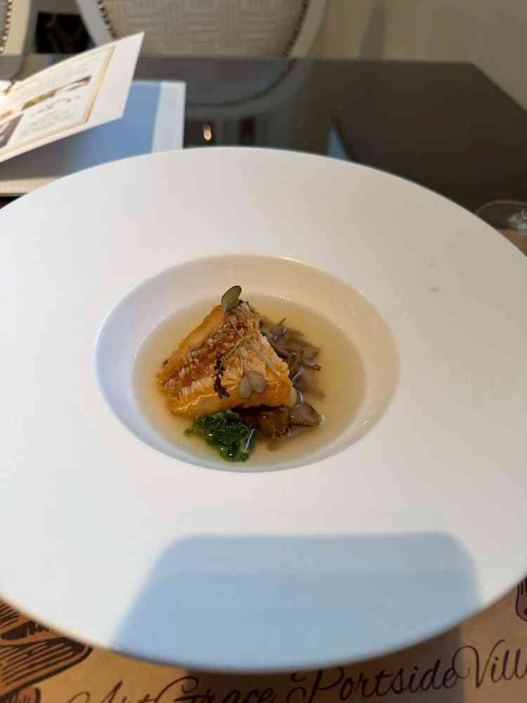 甘鯛の鱗焼きを出汁で味わう