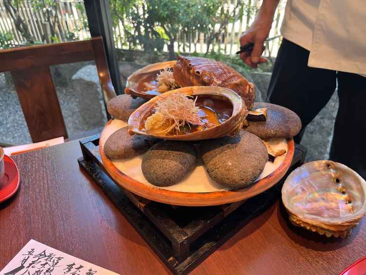 試食の鮑