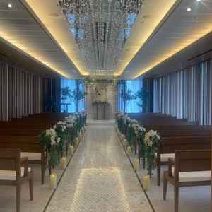 式場。日差しが差し込み過ぎないのが良かったです。