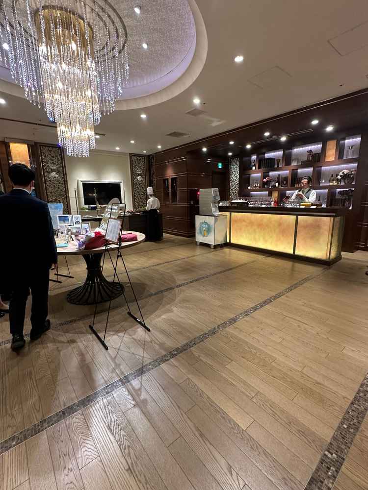 披露宴の待ち合いスペース