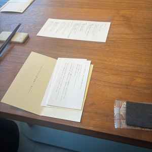 結婚式当日の食事メニュー表、またドリンクメニュー