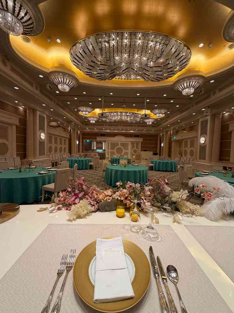 綺麗な披露宴会場。