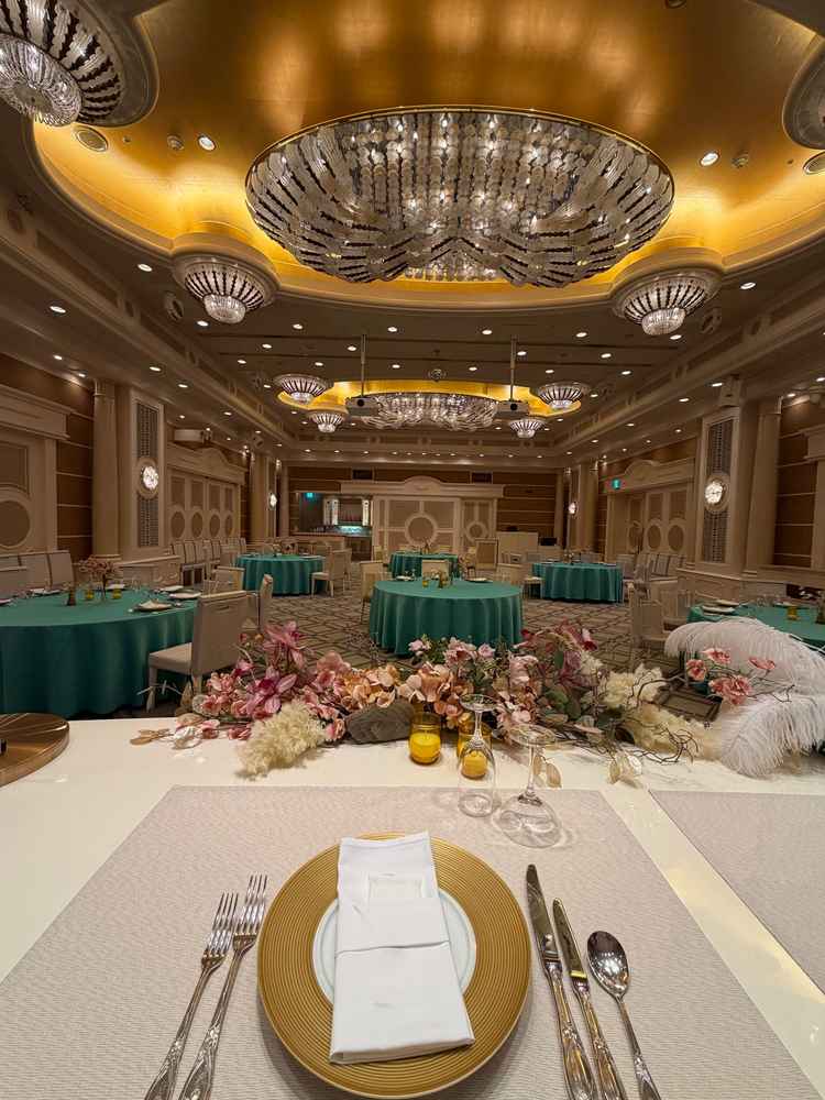 綺麗な披露宴会場。