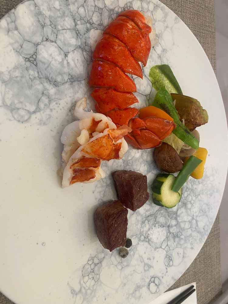 試食で食べたもの。海老がすごく美味しかった。