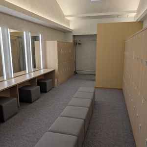 広々とした女性用更衣室