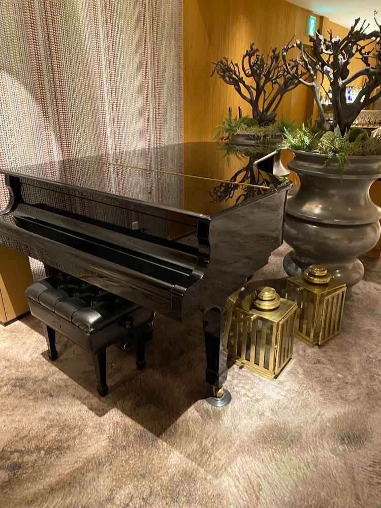 ピアノもありラグジュアリーな雰囲気