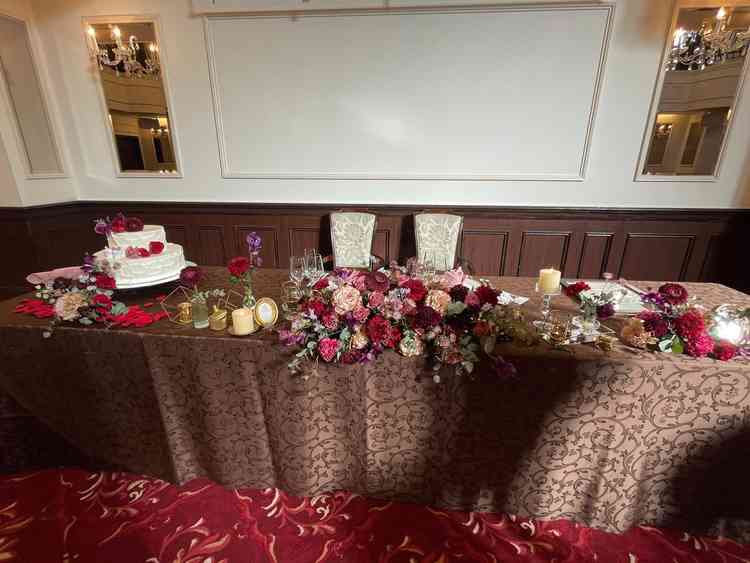 高砂の様子。展示用の盛り盛りなものではなくリアルな姿を見れてよかったです！