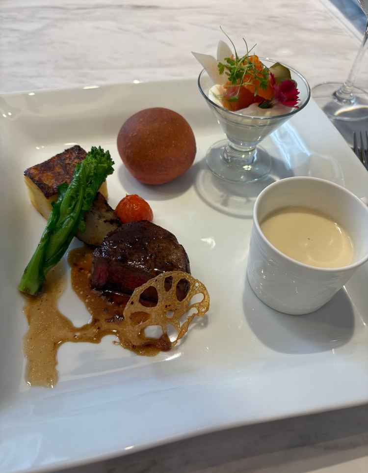 <上州牛試食>お肉がとても柔らかく、焼き加減もちょうど良くてとても美味しかったです。