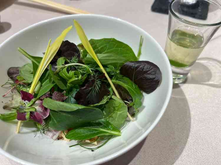 最も感動したサラダ！見た目からは想像できない仕掛けがたくさん含まれていて楽しくておいしかったです。