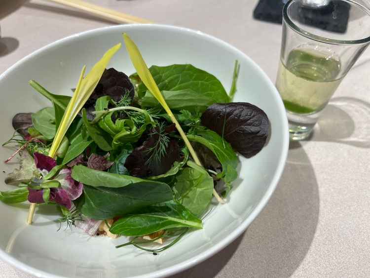 最も感動したサラダ！見た目からは想像できない仕掛けがたくさん含まれていて楽しくておいしかったです。