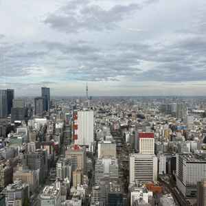 披露宴からの景色です。東京が一望できて良かったです