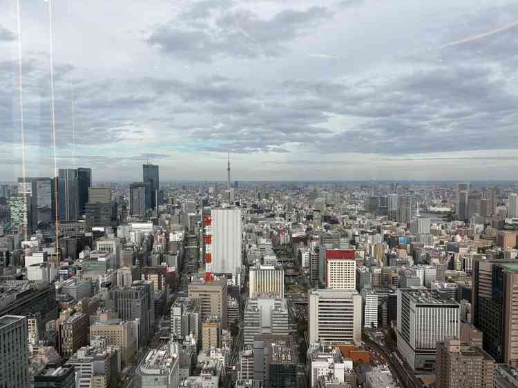 披露宴からの景色です。東京が一望できて良かったです