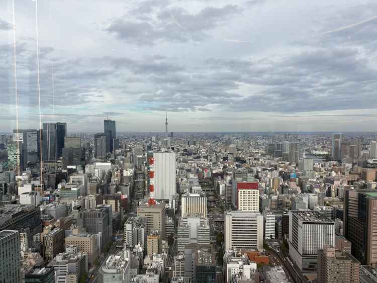 披露宴からの景色です。東京が一望できて良かったです