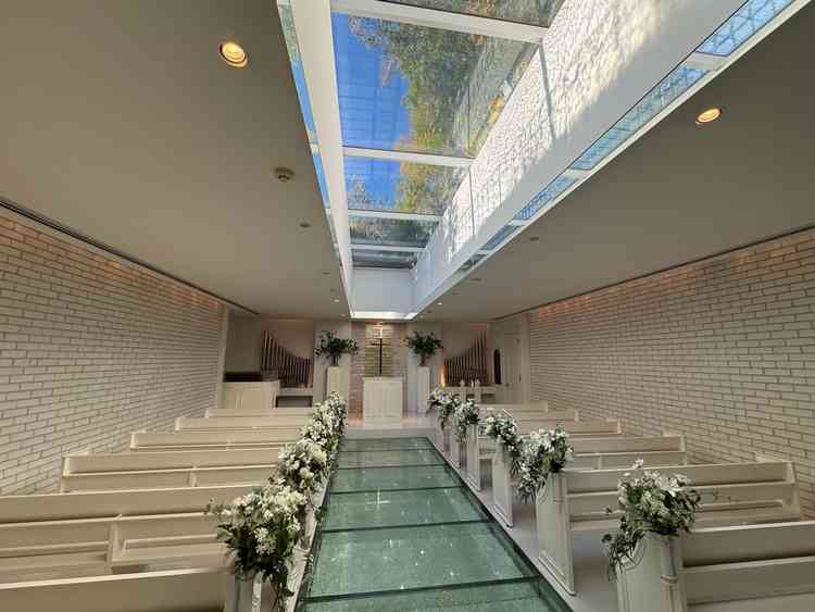 挙式会場内の写真です。