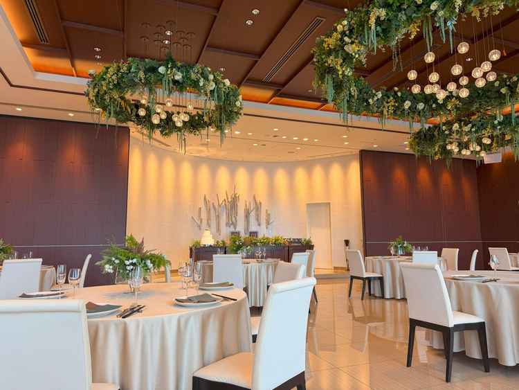 プロジェクトマッピングが使用できる披露宴会場