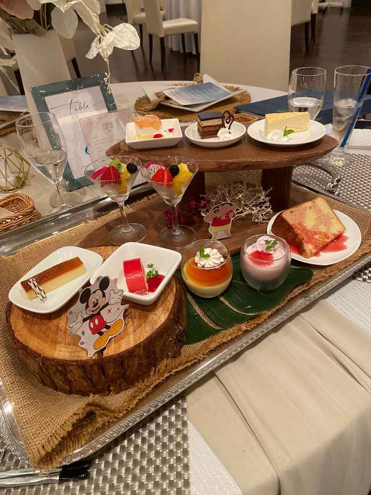 デザートが盛り沢山でとても美味しかった。