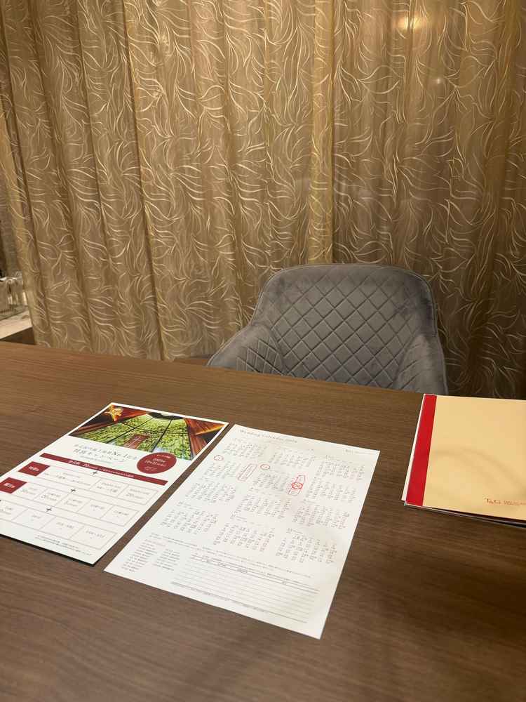 接客してくれた場所の席です