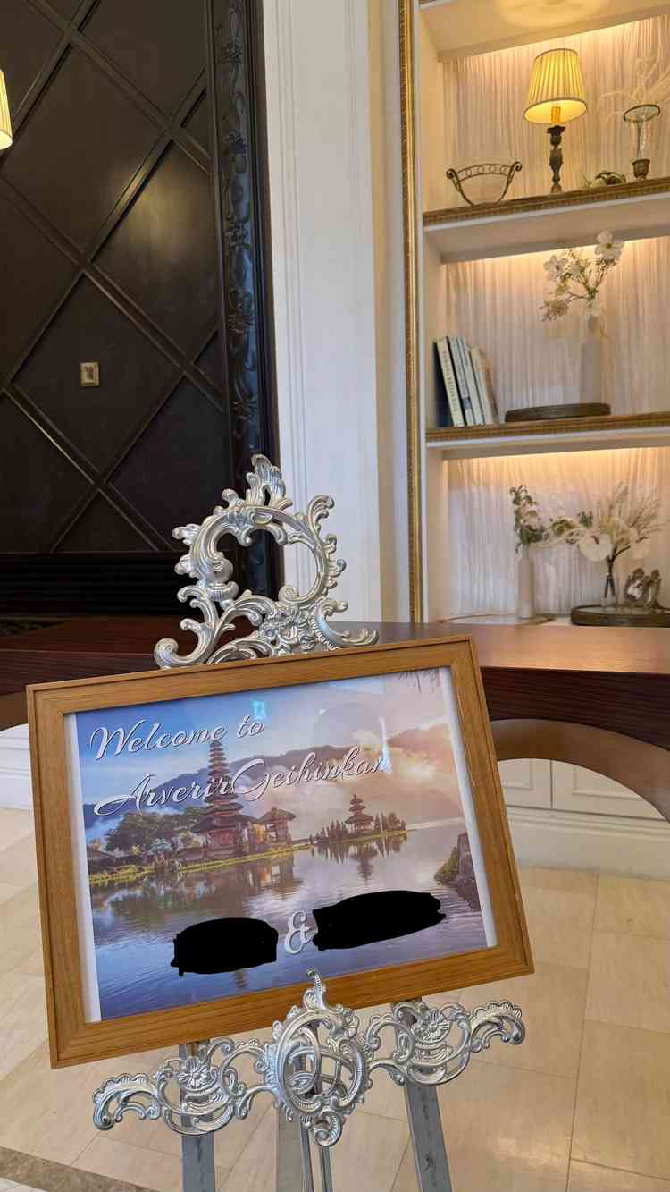 ウェルカムボードです。ウェルカムスペースも自分たちで装飾できるようになっています。