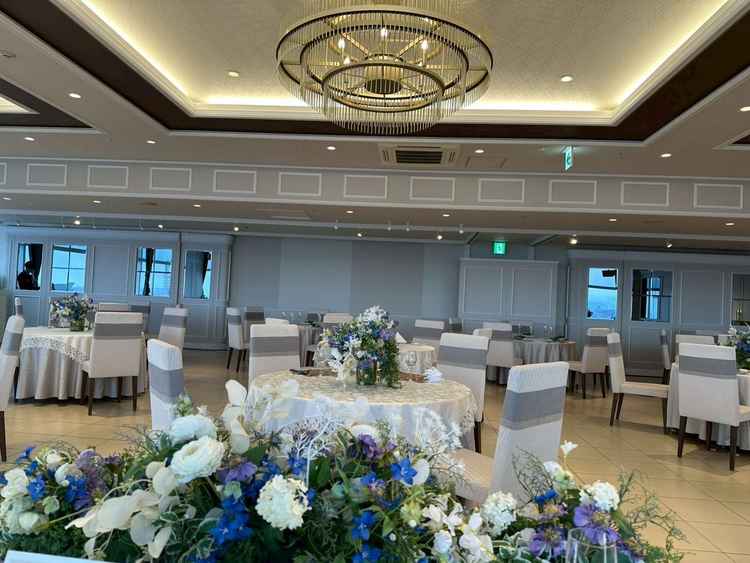 披露宴会場、高砂からの眺め。