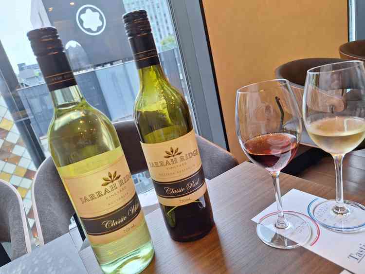 肉、魚料理のペアリングワイン試飲