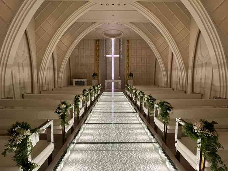 チャペル消灯時。とても綺麗で衝撃を受けました。