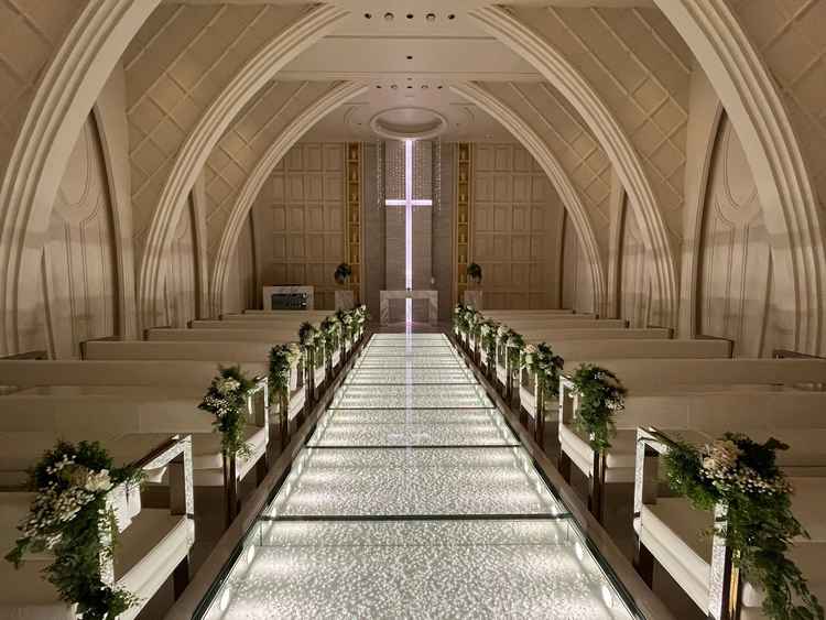 チャペル消灯時。とても綺麗で衝撃を受けました。