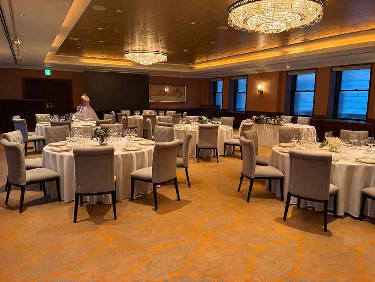 会食会場です。重要文化財の建物の中です。